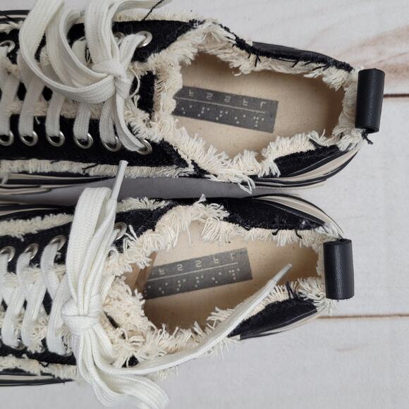 Black tiered platform sneaker shoes avant garde - Picture 7 of 9